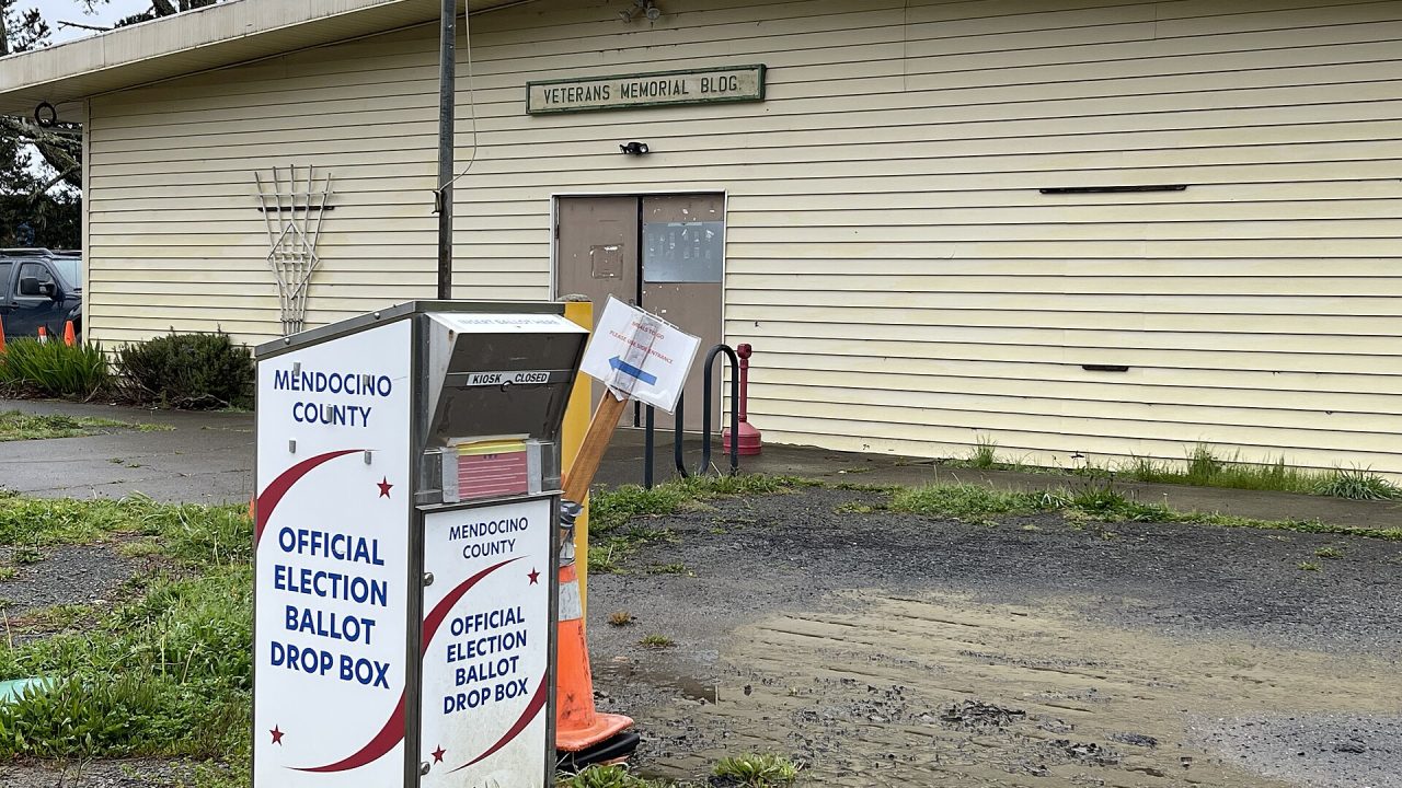An official election ballot drop box in Mendocino County, California (file photo)