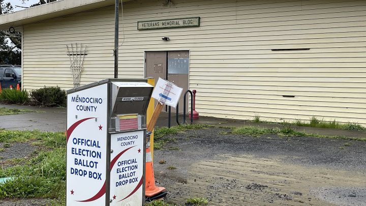 An official election ballot drop box in Mendocino County, California (file photo)