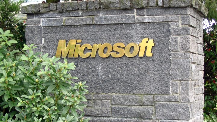 Microsoft corporate sign