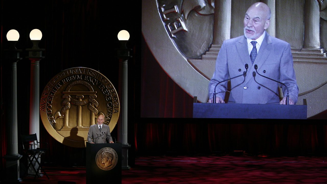 Patrick Stewart at a Peabody Awards event (file photo)
