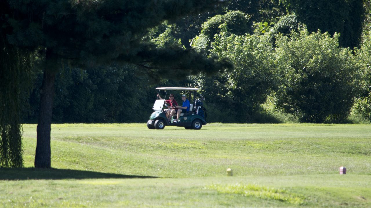 Golf cart on Red Course - East Potomac Park Golf Course - East Potomac Park - 2013-08-25.jpg