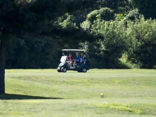 Golf cart on Red Course - East Potomac Park Golf Course - East Potomac Park - 2013-08-25.jpg